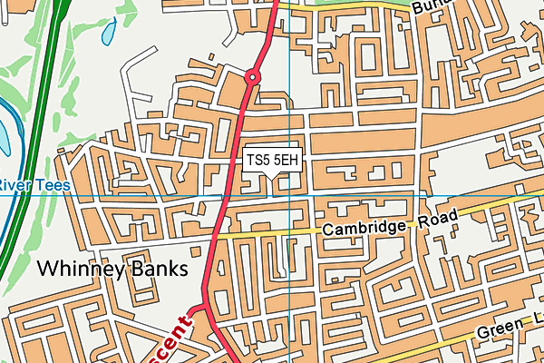 TS5 5EH map - OS VectorMap District (Ordnance Survey)