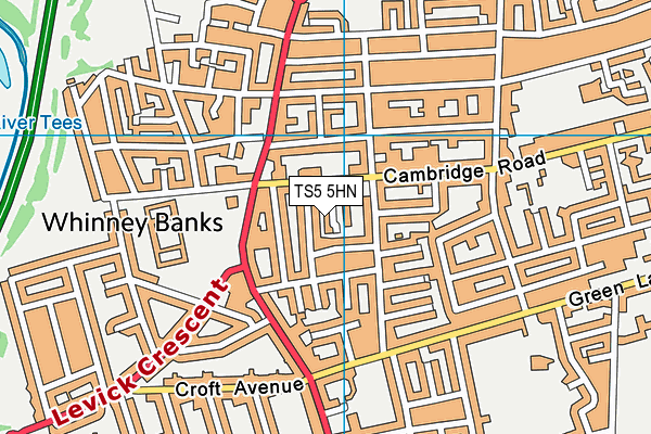 TS5 5HN map - OS VectorMap District (Ordnance Survey)