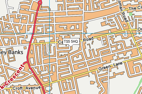 TS5 5HQ map - OS VectorMap District (Ordnance Survey)