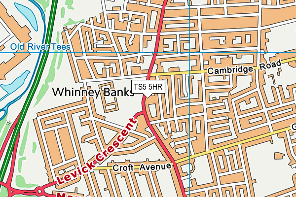 TS5 5HR map - OS VectorMap District (Ordnance Survey)