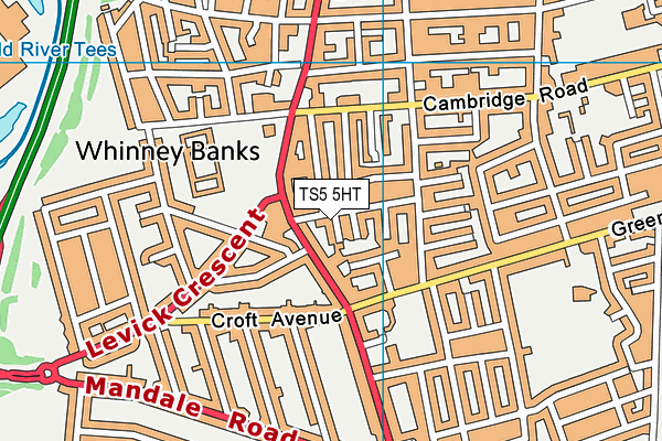 TS5 5HT map - OS VectorMap District (Ordnance Survey)