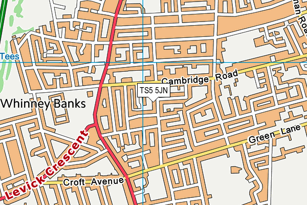 TS5 5JN map - OS VectorMap District (Ordnance Survey)