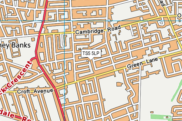 TS5 5LP map - OS VectorMap District (Ordnance Survey)
