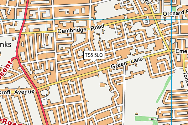 TS5 5LQ map - OS VectorMap District (Ordnance Survey)
