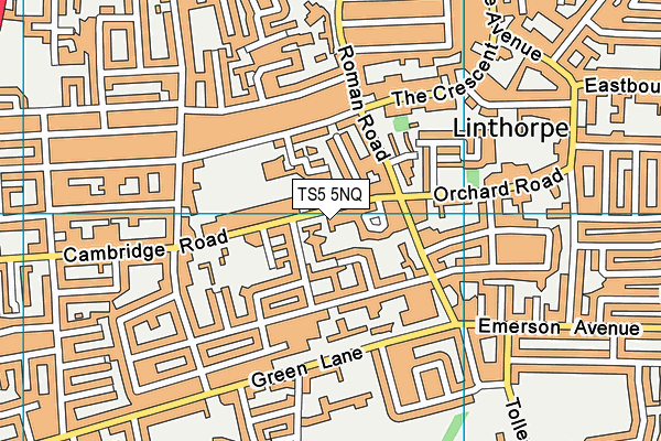 TS5 5NQ map - OS VectorMap District (Ordnance Survey)