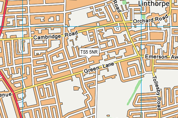 TS5 5NR map - OS VectorMap District (Ordnance Survey)