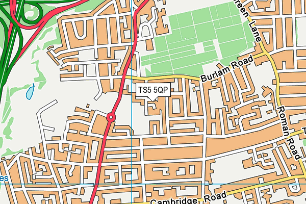 TS5 5QP map - OS VectorMap District (Ordnance Survey)