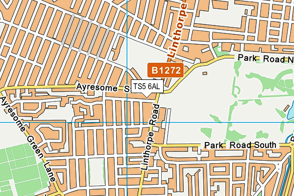 TS5 6AL map - OS VectorMap District (Ordnance Survey)