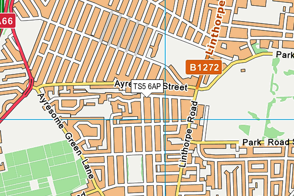 TS5 6AP map - OS VectorMap District (Ordnance Survey)
