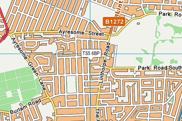 TS5 6BP map - OS VectorMap District (Ordnance Survey)