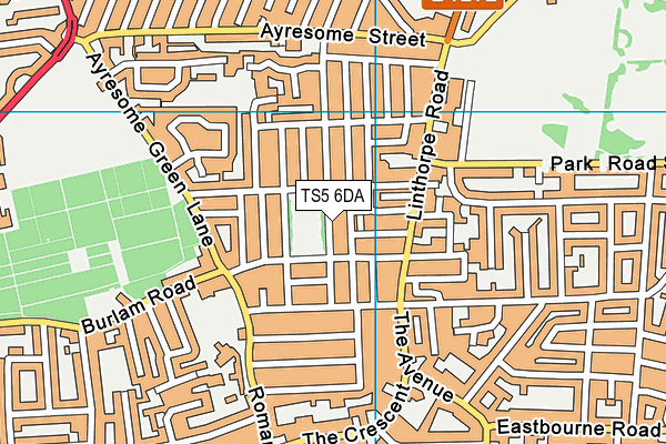 TS5 6DA map - OS VectorMap District (Ordnance Survey)