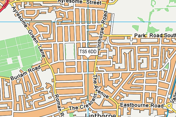 TS5 6DD map - OS VectorMap District (Ordnance Survey)