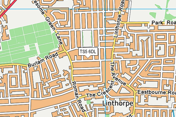 TS5 6DL map - OS VectorMap District (Ordnance Survey)