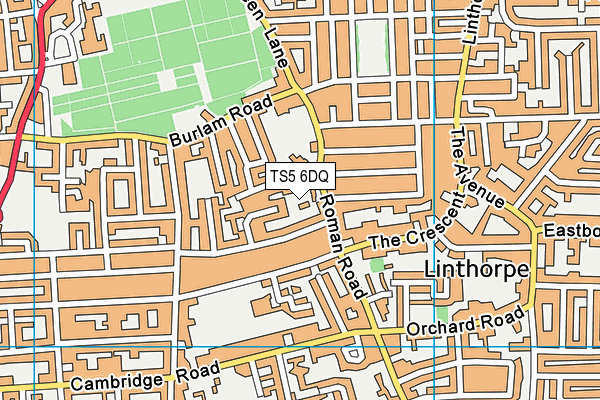 TS5 6DQ map - OS VectorMap District (Ordnance Survey)