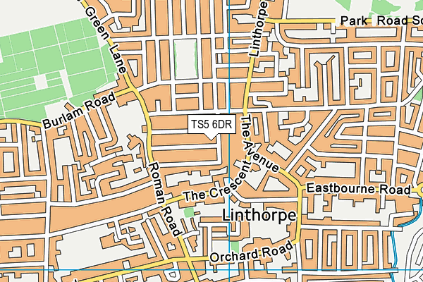 TS5 6DR map - OS VectorMap District (Ordnance Survey)