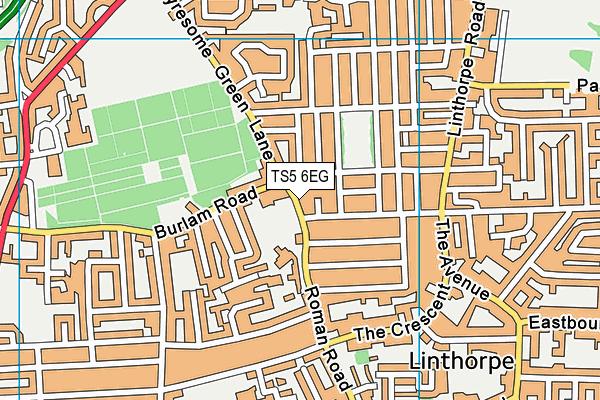 TS5 6EG map - OS VectorMap District (Ordnance Survey)