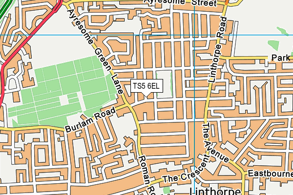 TS5 6EL map - OS VectorMap District (Ordnance Survey)