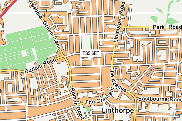 TS5 6ET map - OS VectorMap District (Ordnance Survey)