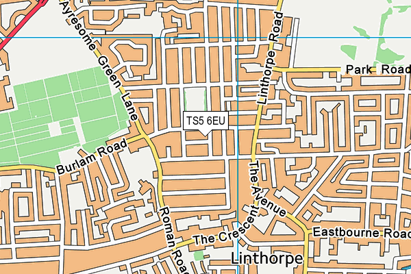 TS5 6EU map - OS VectorMap District (Ordnance Survey)