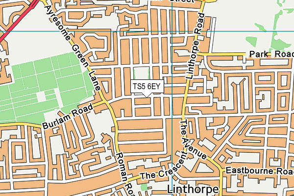 TS5 6EY map - OS VectorMap District (Ordnance Survey)