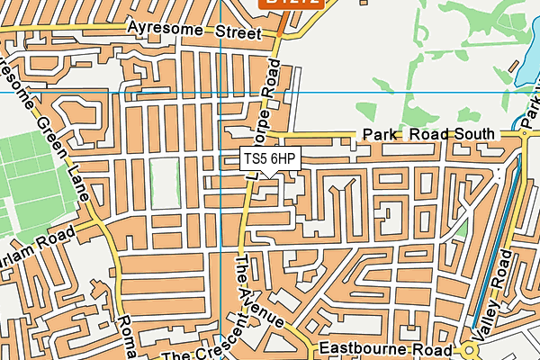 TS5 6HP map - OS VectorMap District (Ordnance Survey)