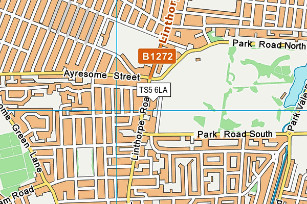 TS5 6LA map - OS VectorMap District (Ordnance Survey)