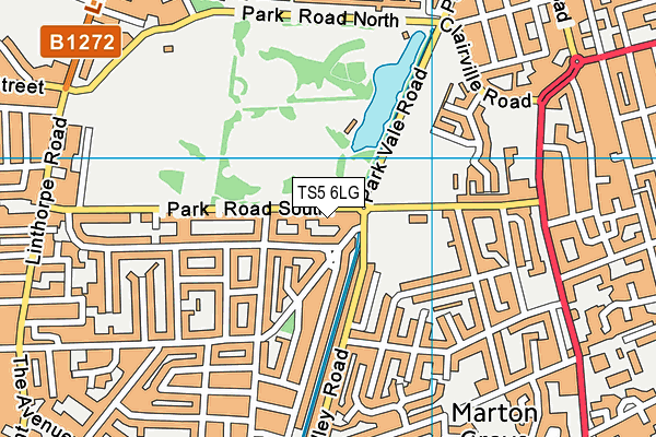 TS5 6LG map - OS VectorMap District (Ordnance Survey)
