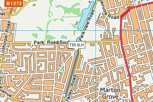 TS5 6LH map - OS VectorMap District (Ordnance Survey)