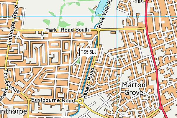 TS5 6LJ map - OS VectorMap District (Ordnance Survey)