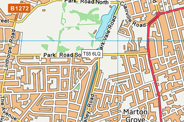 TS5 6LQ map - OS VectorMap District (Ordnance Survey)