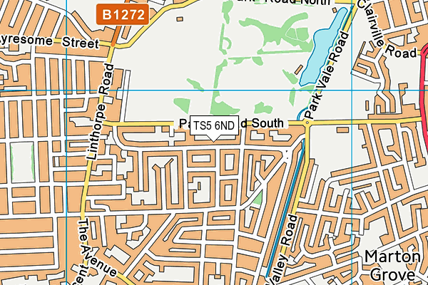 TS5 6ND map - OS VectorMap District (Ordnance Survey)