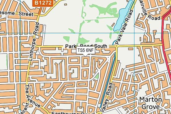 TS5 6NF map - OS VectorMap District (Ordnance Survey)
