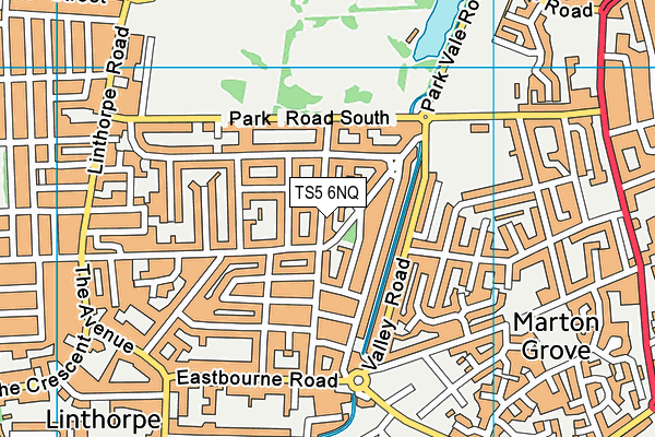 TS5 6NQ map - OS VectorMap District (Ordnance Survey)