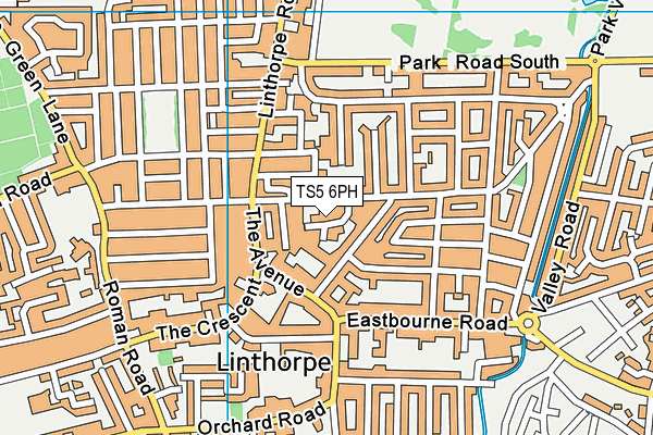 TS5 6PH map - OS VectorMap District (Ordnance Survey)
