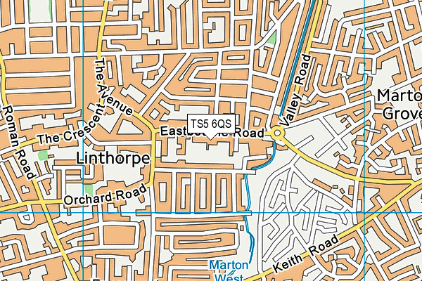 St Edward's Catholic Primary School map (TS5 6QS) - OS VectorMap District (Ordnance Survey)