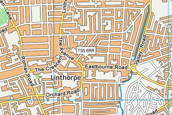 TS5 6RR map - OS VectorMap District (Ordnance Survey)