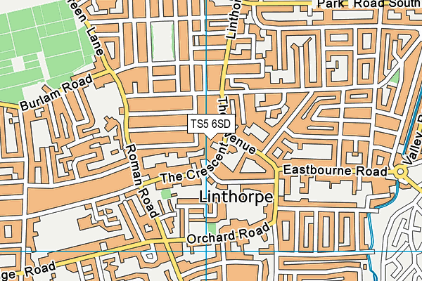 TS5 6SD map - OS VectorMap District (Ordnance Survey)