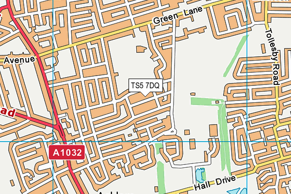 TS5 7DQ map - OS VectorMap District (Ordnance Survey)