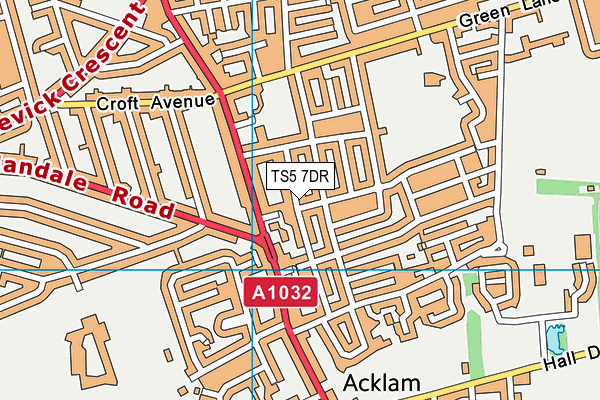 TS5 7DR map - OS VectorMap District (Ordnance Survey)