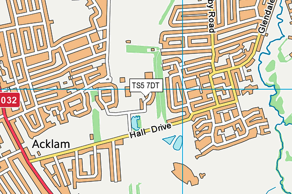TS5 7DT map - OS VectorMap District (Ordnance Survey)