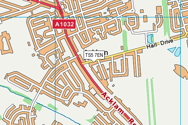 TS5 7EN map - OS VectorMap District (Ordnance Survey)