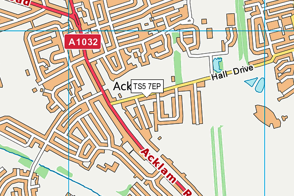 TS5 7EP map - OS VectorMap District (Ordnance Survey)