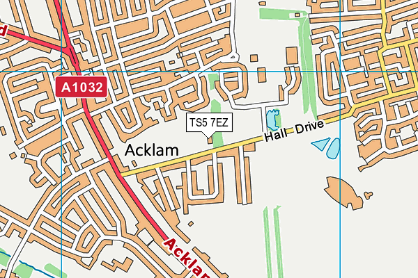 TS5 7EZ map - OS VectorMap District (Ordnance Survey)