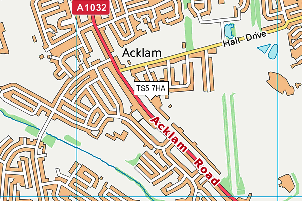 TS5 7HA map - OS VectorMap District (Ordnance Survey)