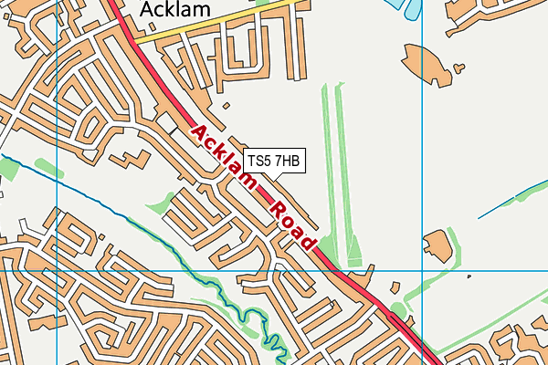 TS5 7HB map - OS VectorMap District (Ordnance Survey)