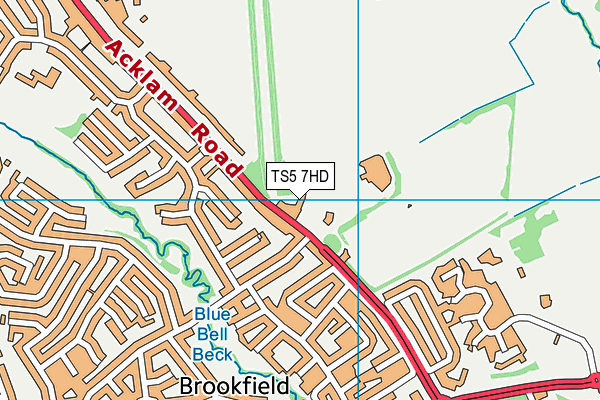 TS5 7HD map - OS VectorMap District (Ordnance Survey)