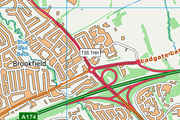 TS5 7HH map - OS VectorMap District (Ordnance Survey)