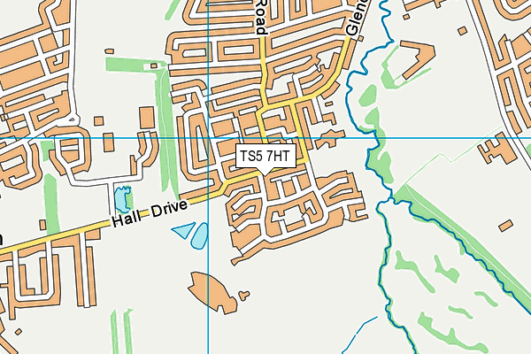 TS5 7HT map - OS VectorMap District (Ordnance Survey)