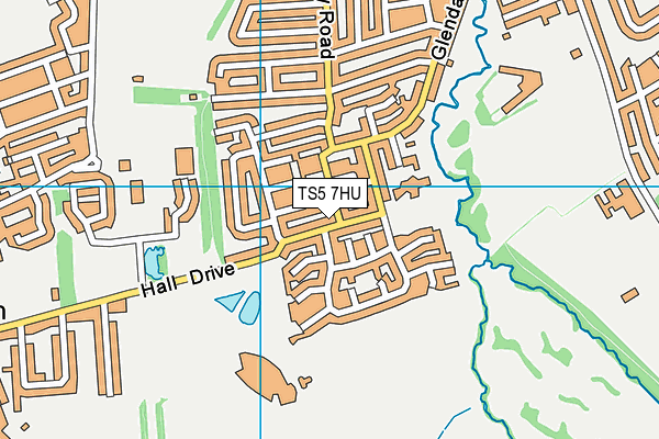 TS5 7HU map - OS VectorMap District (Ordnance Survey)