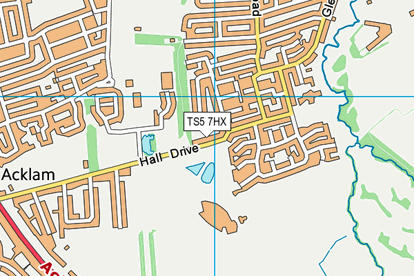 TS5 7HX map - OS VectorMap District (Ordnance Survey)
